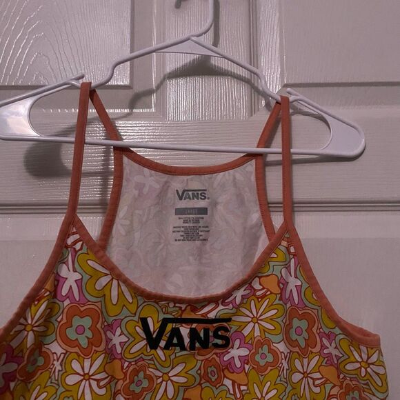Vans Large Floral Halter Neck Tank Top Athletic Wear - Picture 2 of 5